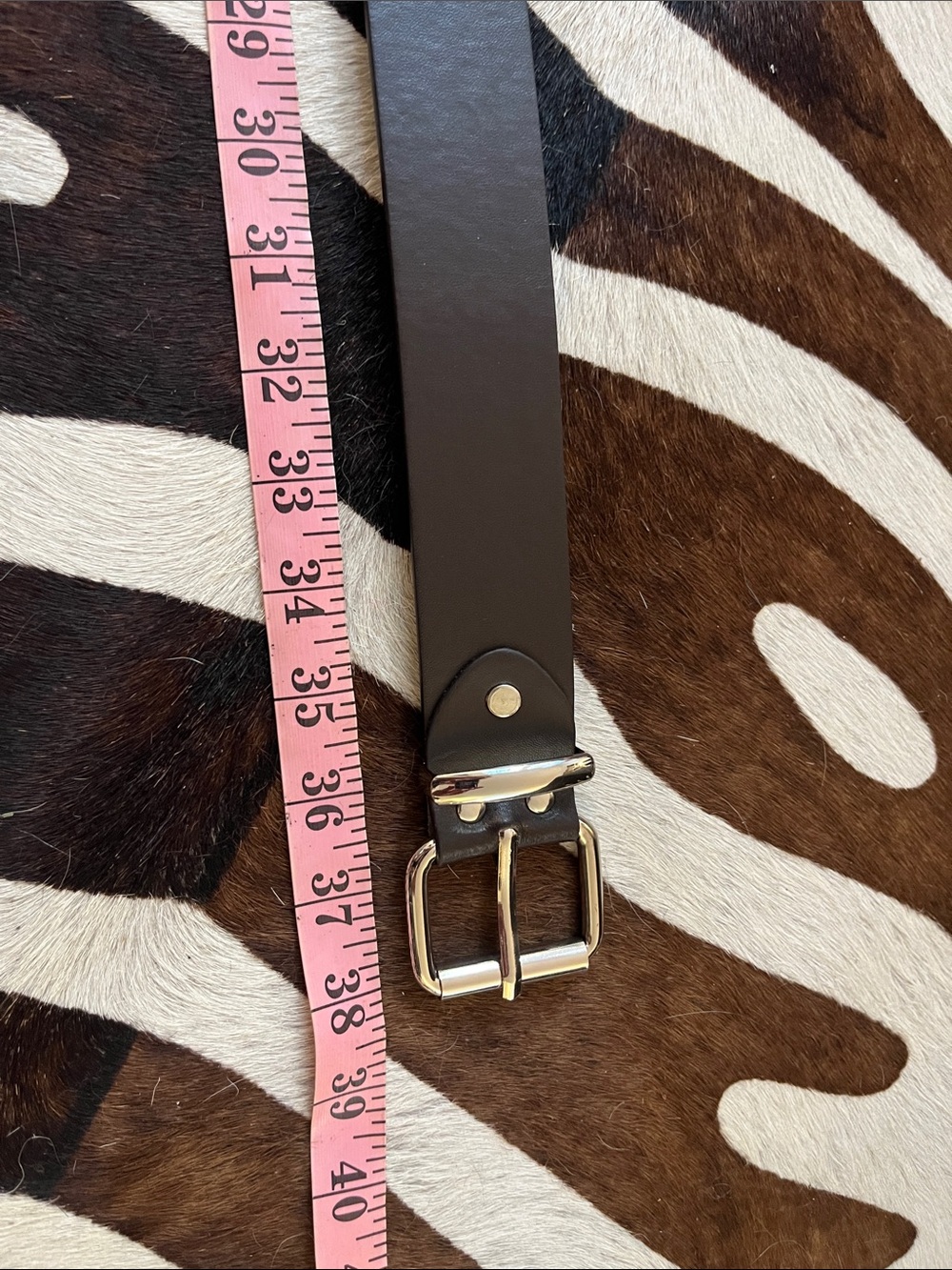 Men's Dark Brown Vegan Leather Belt